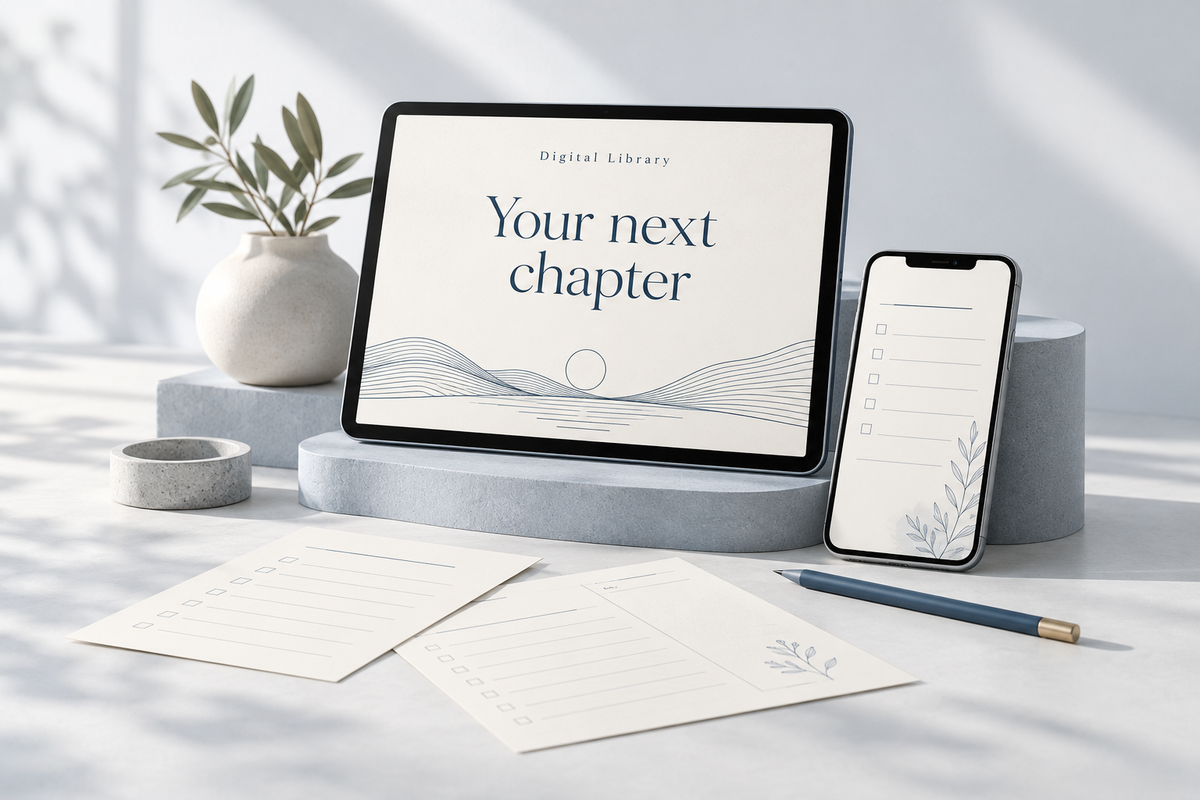Digital Library guides on digital devices