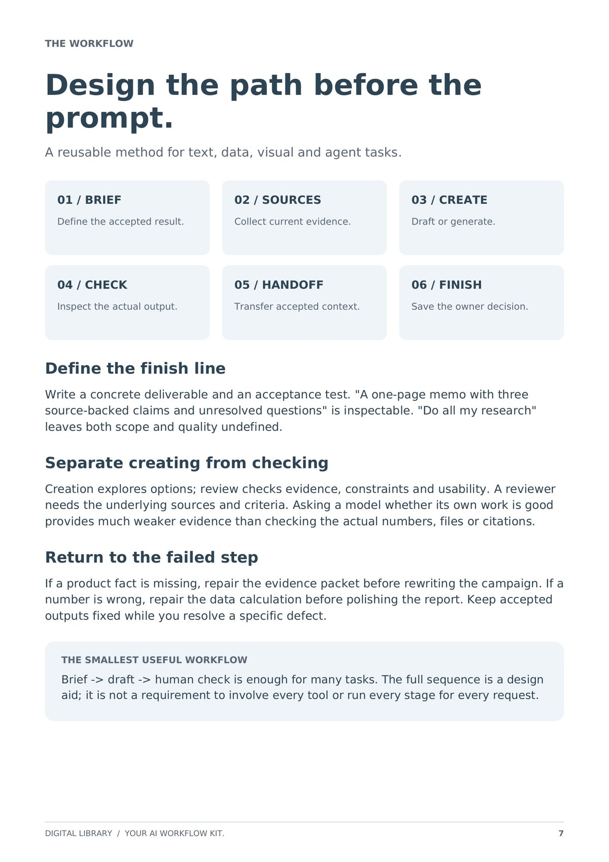 Design the path before the prompt