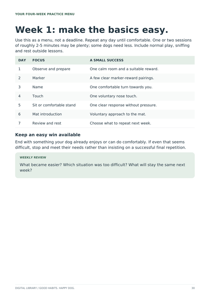 Week 1: make the basics easy
